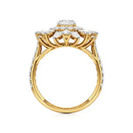 Flora | Oval-cut Solitaire with Pear & Round Side Stones - Nivara