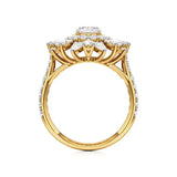 Flora | Oval-cut Solitaire with Pear & Round Side Stones - Nivara