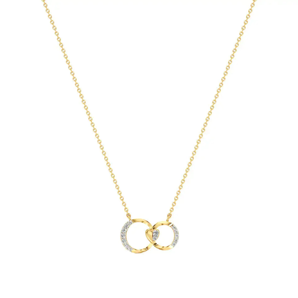 Sneh | Round Lab Grown Diamonds Loop Heart Pendant - Nivara