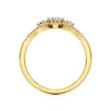 Aria | Round & Radiant Lab-Grown Diamond Three-Stone Ring - Nivara