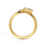 Flora | Round & Pear Lab-Grown Diamond Ring with Pav�� Accents - Nivara