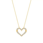 Sneh | Round Lab Grown Diamonds Twisted Heart Pendant - Nivara