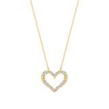 Sneh | Round Lab Grown Diamonds Twisted Heart Pendant - Nivara