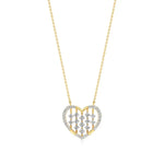 Sneh | Elegant Round Lab Grown Diamonds Heart Pendant - Nivara