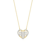 Sneh | Elegant Round Lab Grown Diamonds Heart Pendant - Nivara