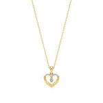 Sneh | Round Lab Grown Diamonds Heart Pendant - Nivara