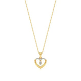 Sneh | Round Lab Grown Diamonds Heart Pendant - Nivara