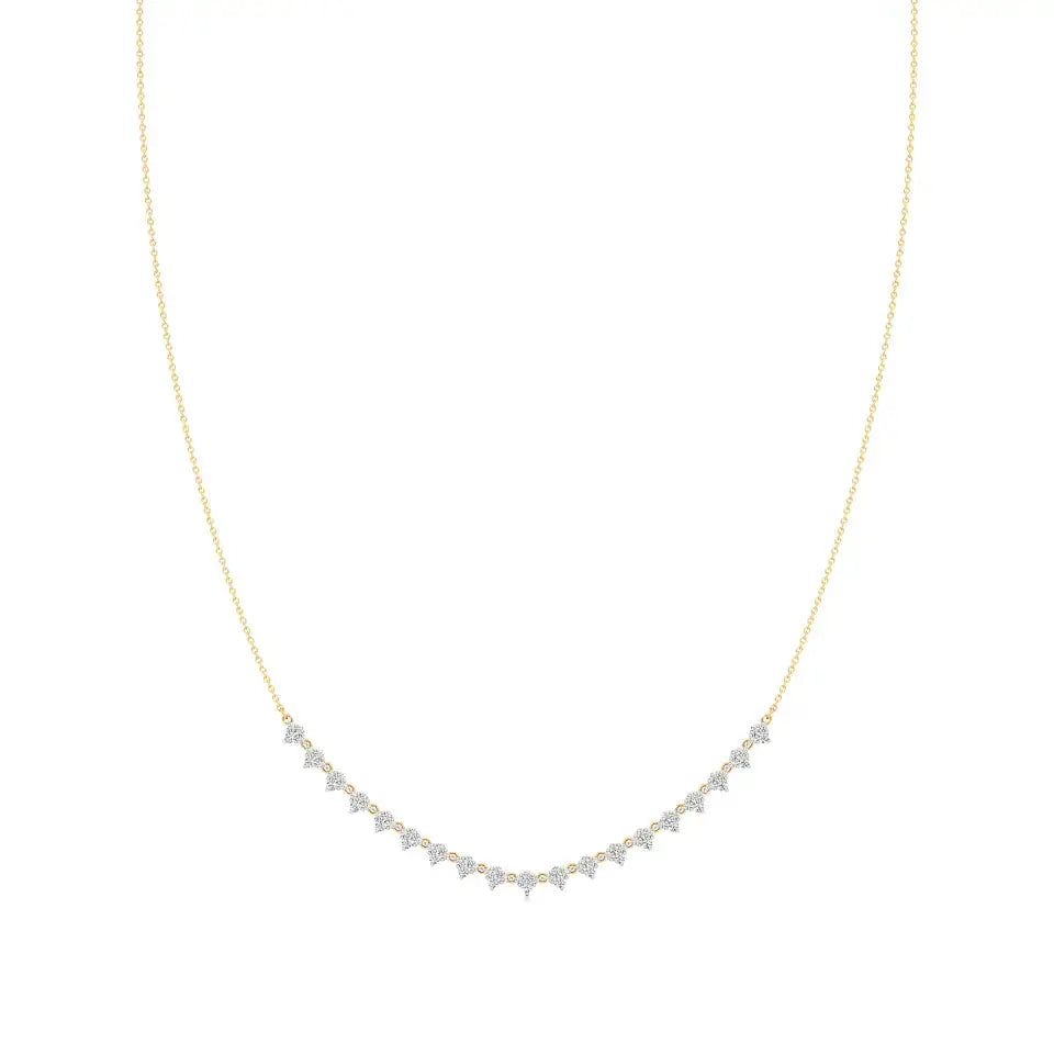 Noor | Classic Round Lab Grown Diamonds Necklace - Nivara
