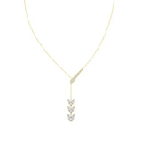 Flora | Pear & Round Lab Grown Diamonds Lotus Petals Necklace - Nivara
