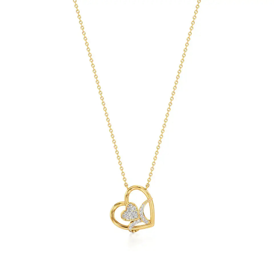 Sneh | Classic Round Lab Grown Diamonds Heart Pendant - Nivara
