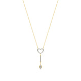 Sneh | Pear & Round Lab Grown Diamonds Heart & Tear Drop Necklace