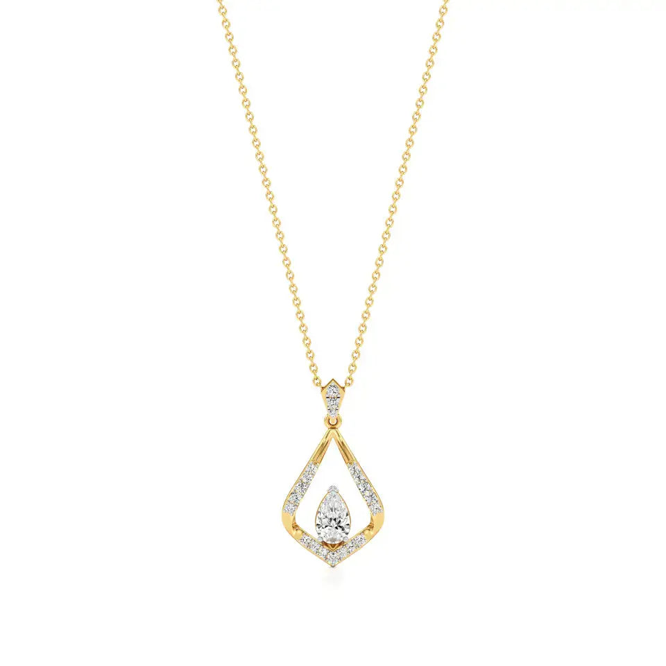 Mode | Pear & Round Lab Grown Diamonds Pendant - Nivara