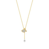 Sneh | Pear & Round Lab Grown Diamonds Tear Drop Pendant - Nivara