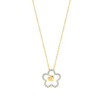 Flora | Floral Design Halo with Heart Motif Pendant - Nivara