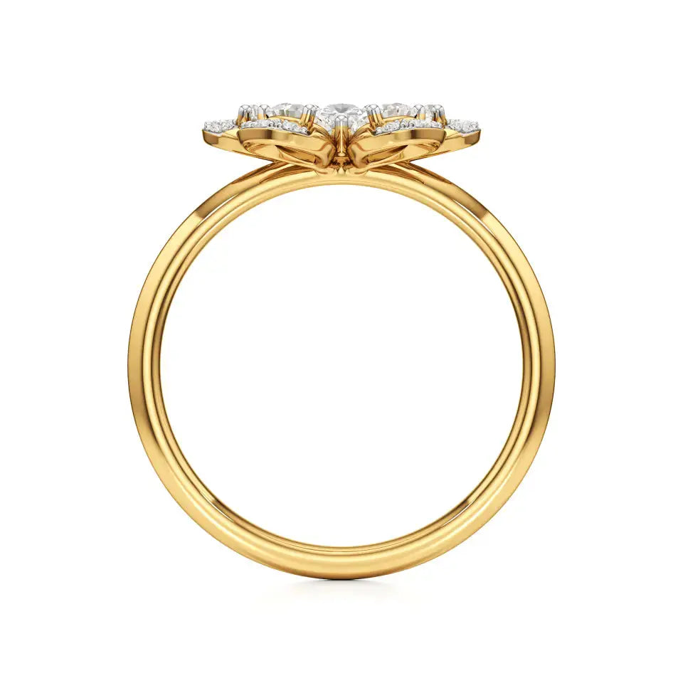Flora | Round & Pear Lab-Grown Diamond Ring - Nivara