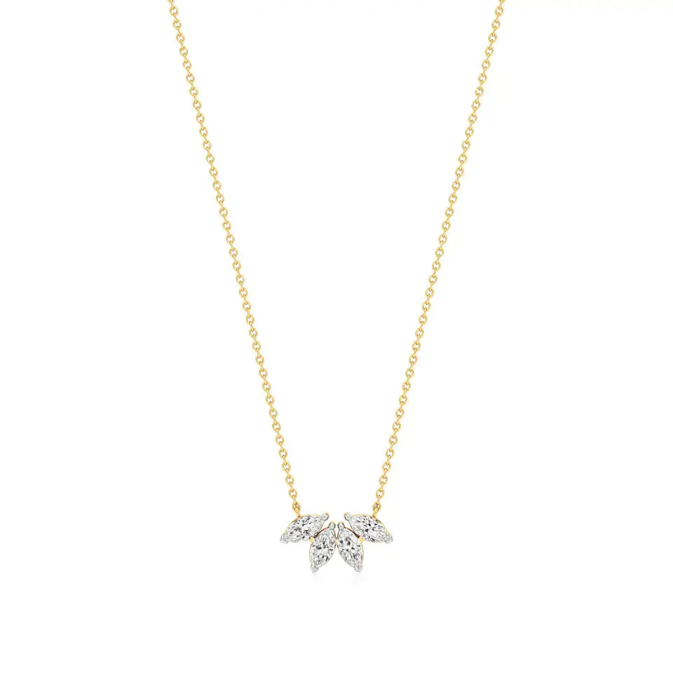 Noor | Marquise Lab Grown Diamonds Pendant - Nivara