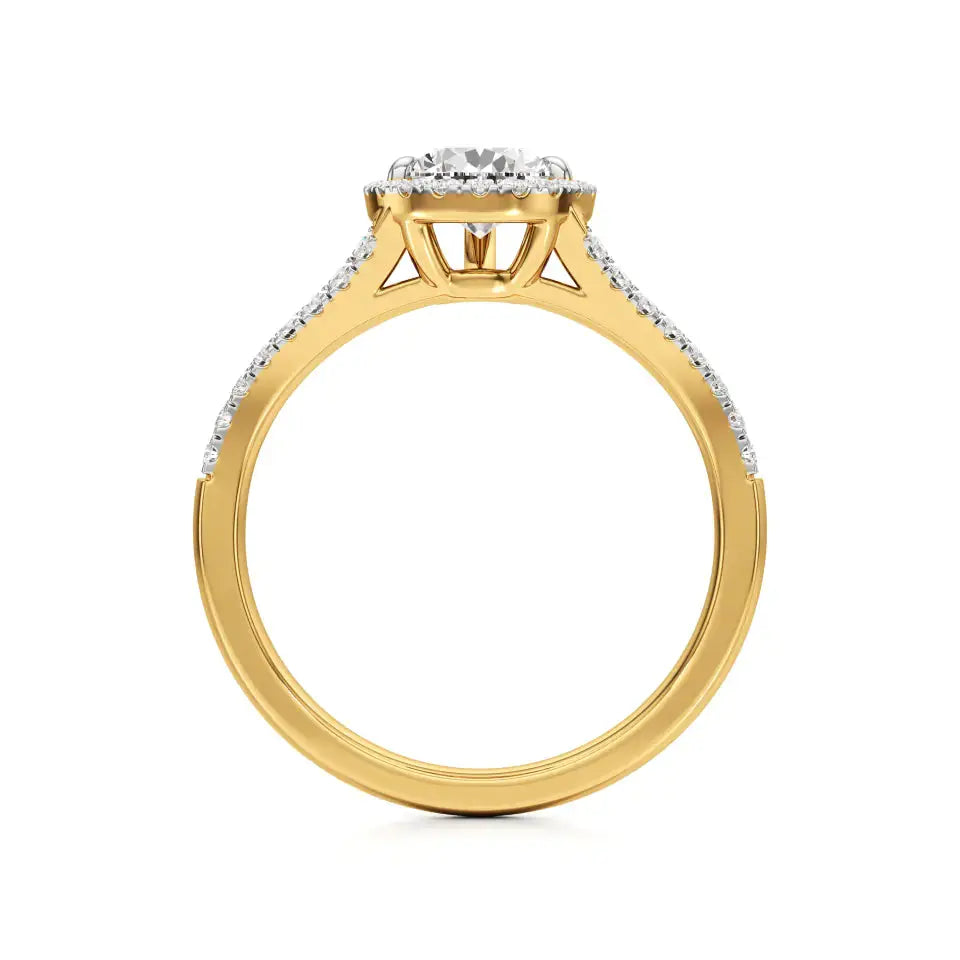 Mira | Pear Cut Solitaire with Halo - Nivara