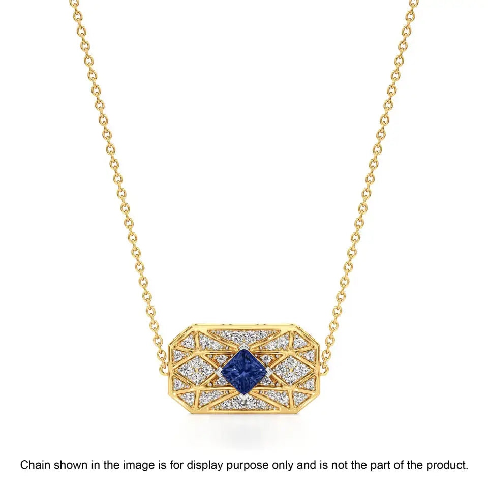 Rupak | Lab Grown Diamonds with Square-Cut Sapphire Chain Bracelet - Nivara