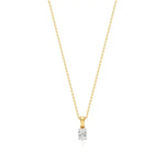 Thea | Oval-Cut Solitaire Lab Grown Diamond 4-Prong Setting Pendant - Nivara