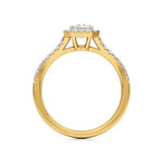 Mira | Round & Emerald Lab-Grown Diamond Halo Ring - Nivara