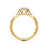 Mira | Round & Emerald Lab-Grown Diamond Halo Ring - Nivara