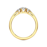 Aria | Round Lab-Grown Diamond Three-Stone Ring - Nivara