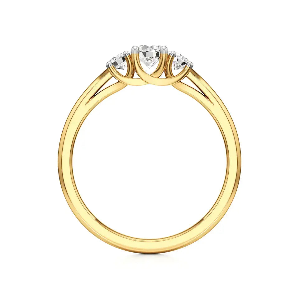 Aria | Round Lab-Grown Diamond Three-Stone Ring - Nivara
