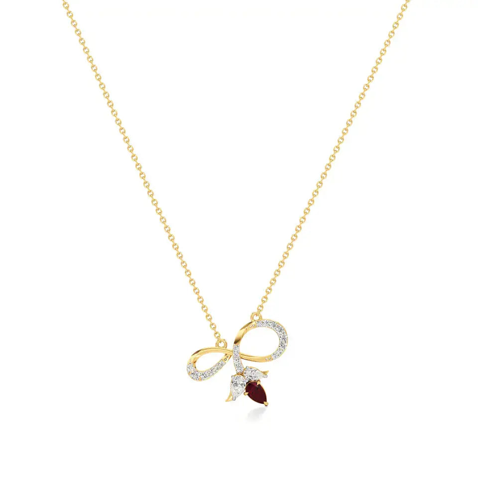 Foreva | Classic Ruby & Diamond Infinity Pendant - Nivara