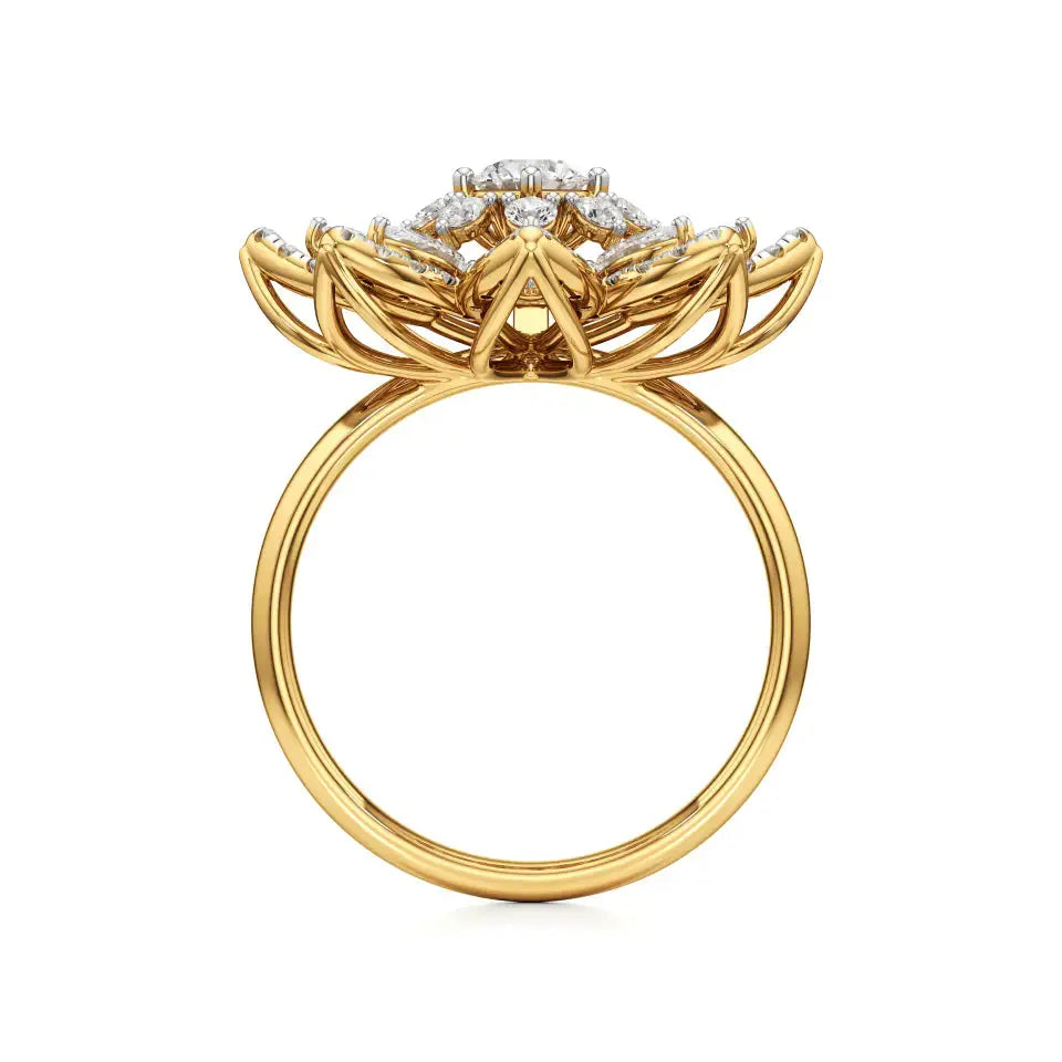 Flora | Round & Pear Lab-Grown Diamond Ring - Nivara
