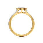 Mira | Marquise Cut Solitaire with Halo around it - Nivara