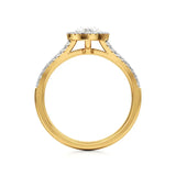 Mira | Marquise Cut Solitaire with Halo around it - Nivara