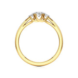 Aria | Oval Lab-Grown Diamond Three-Stone Ring - Nivara