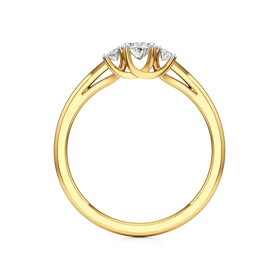 Aria | Oval Lab-Grown Diamond Three-Stone Ring - Nivara
