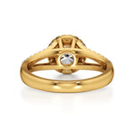 Mira | Round Solitaire with Halo Ring - Nivara