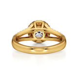 Mira | Round Solitaire with Halo Ring - Nivara