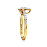 Mira | Round & Pear Lab-Grown Diamond Halo Ring - Nivara