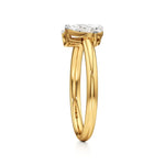 Toi et Moi | Pear & Emerald Lab-Grown Diamond Ring - Nivara