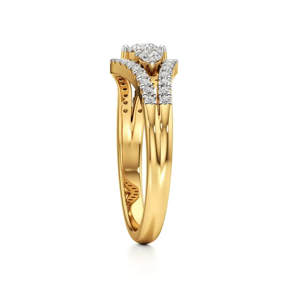 Aria | Round & Radiant Lab-Grown Diamond Three-Stone Ring - Nivara