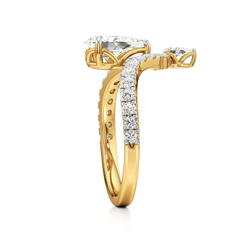 Amara | Pear Lab-Grown Diamond Solitaire Ring - Nivara