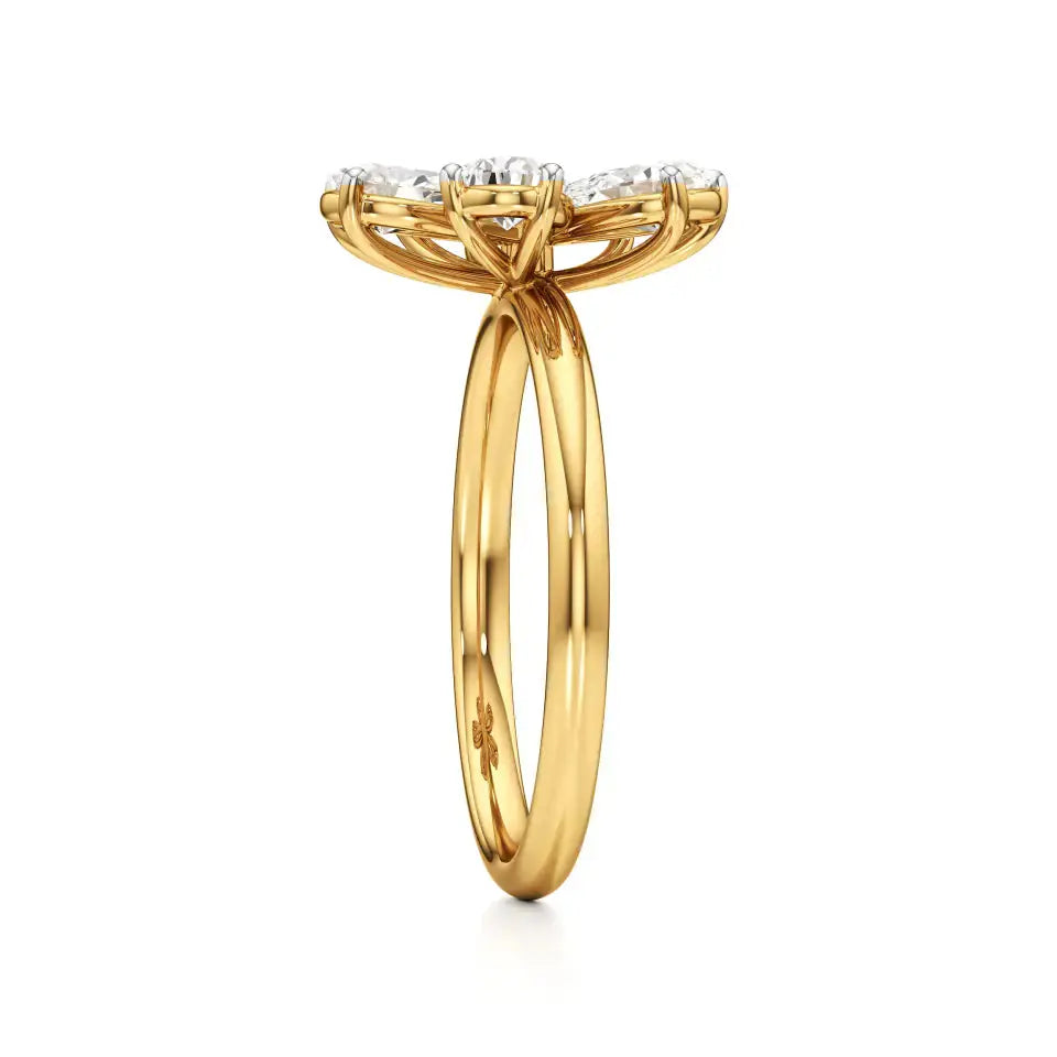 Flora | Pear Diamonds in Flora Design - Nivara