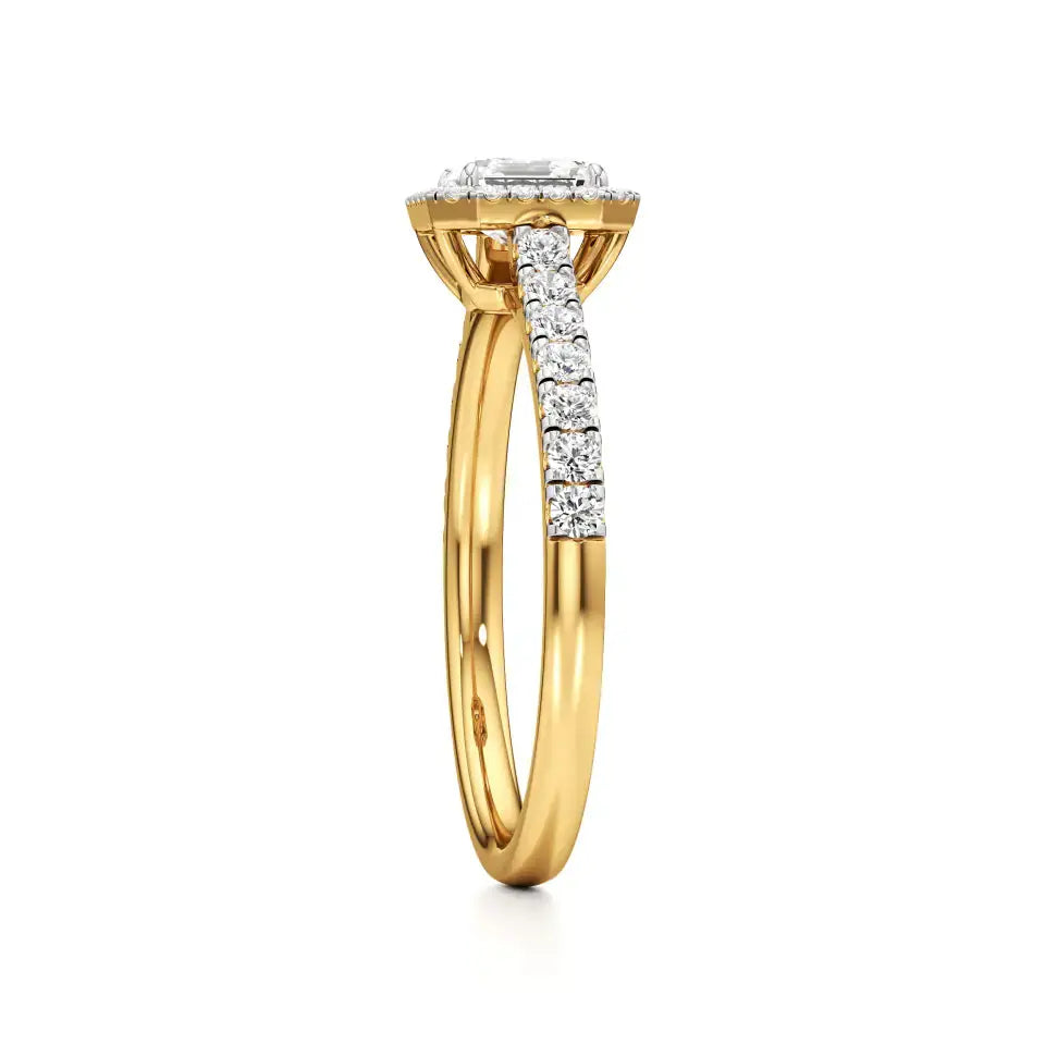 Amara | Asscher-cut Lab-Grown Diamond Halo Ring - Nivara