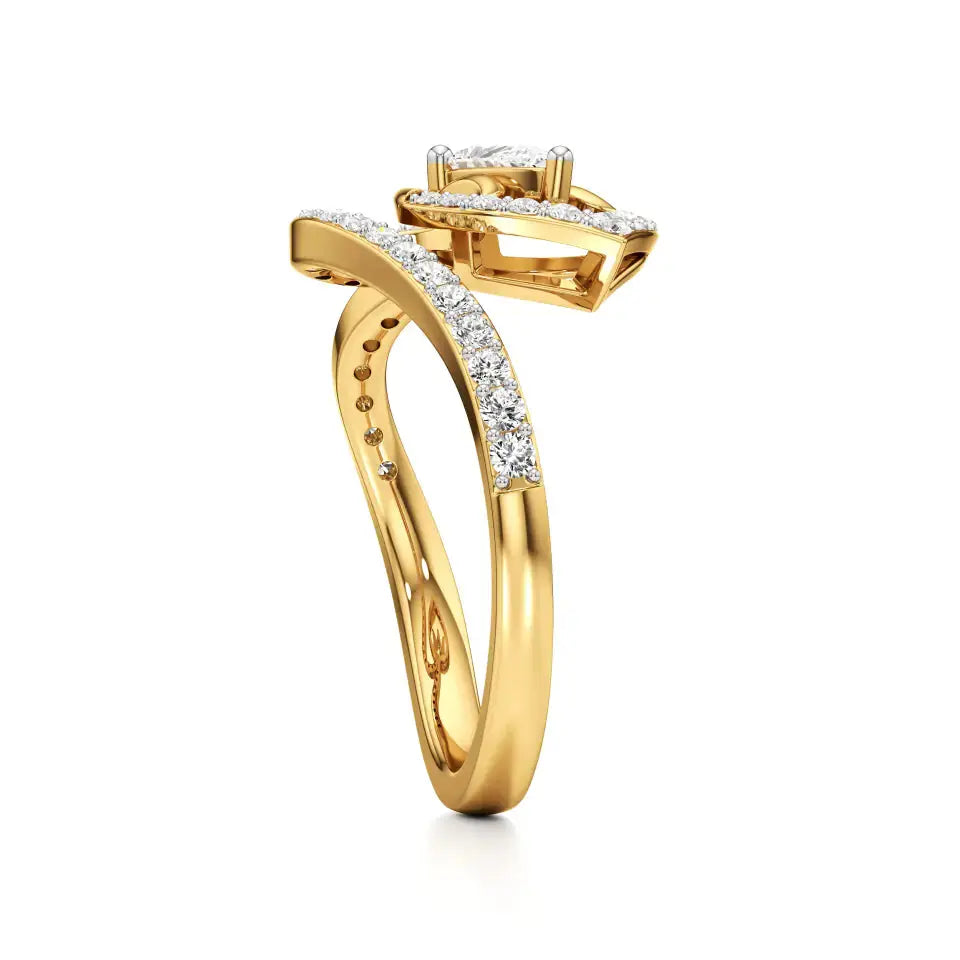 Mode | Round & Pear Lab-Grown Diamond Ring - Nivara