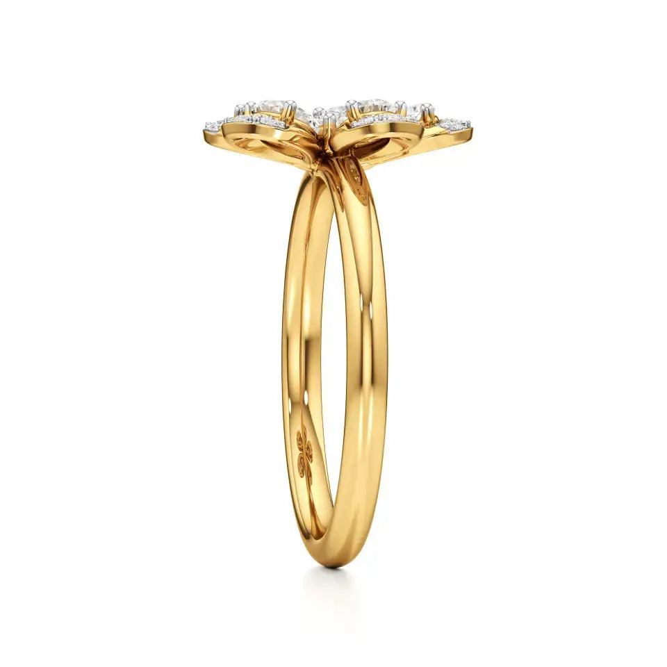 Flora | Round & Pear Lab-Grown Diamond Ring - Nivara