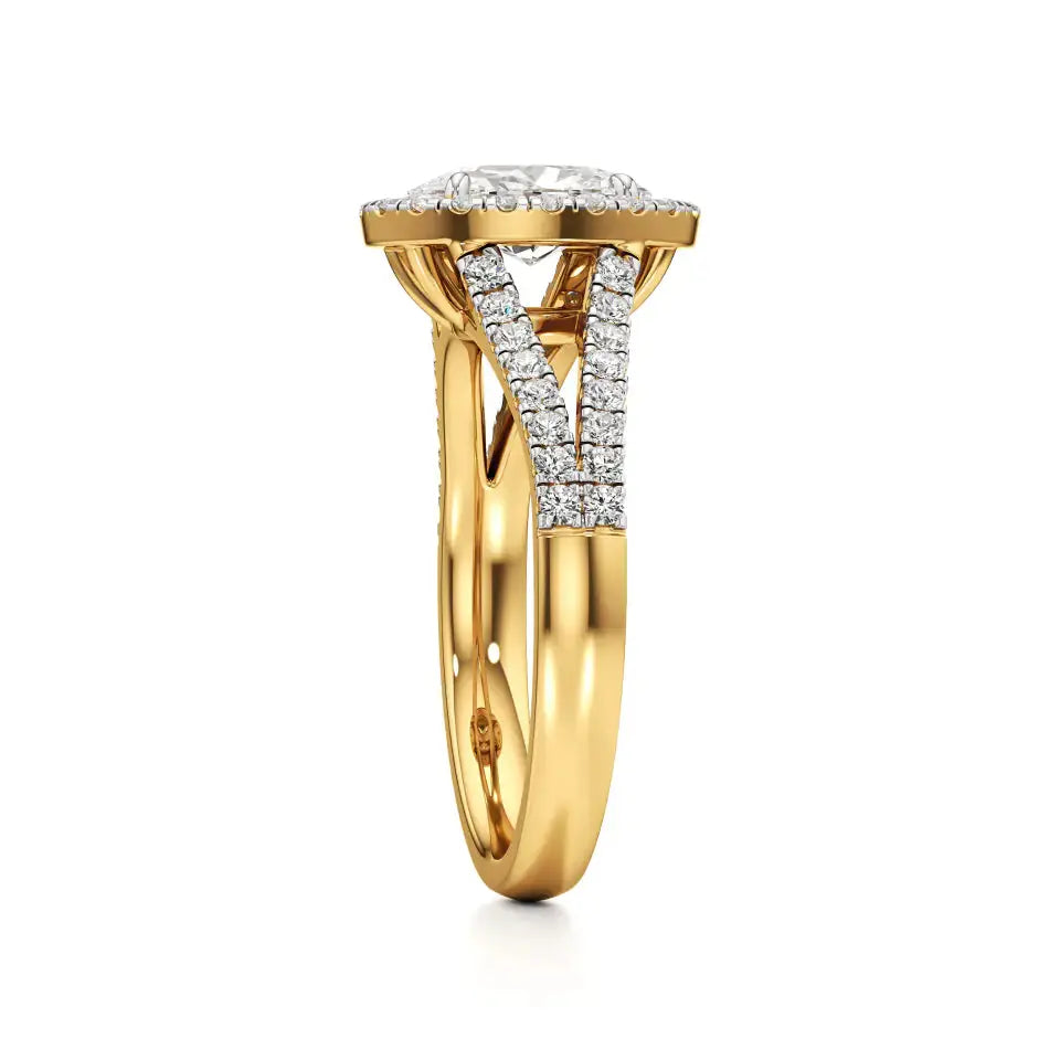 Mira | Classic Oval-cut with Halo - Nivara