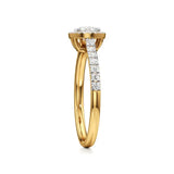 Mira | Round Lab-Grown Diamond Ring with Halo around it - Nivara