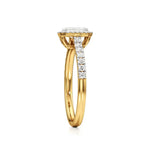 Mira | Emerald Lab-Grown Diamond Halo Ring - Nivara