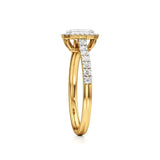 Mira | Emerald Lab-Grown Diamond Halo Ring - Nivara