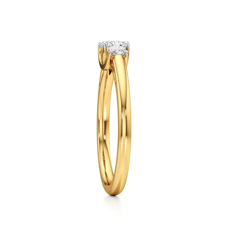 Aria | Lab-Grown Diamond Three-Stone Ring - Nivara