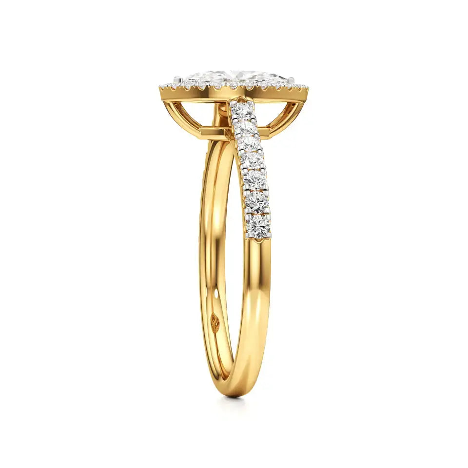 Mira | Round & Marquise Lab-Grown Diamond Halo Ring - Nivara