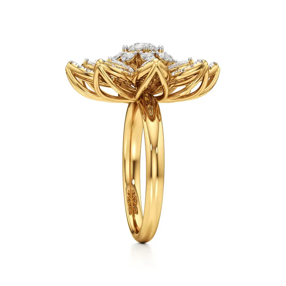 Flora | Round & Pear Lab-Grown Diamond Ring - Nivara